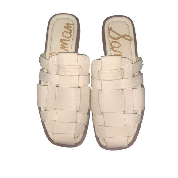 SAM EDELMAN • Linen Leather Dina Fisherman Mule sz 9.5 - Picture 2 of 10